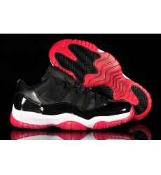 Air Jordan 11 Shoes 2013 Mens Low Classic Engraved Version Black White Red
