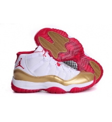 Air Jordan 11 Shoes 2013 Mens Official White Gold Red