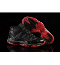 Air Jordan 11 Shoes 2013 Mens Snakeskin Black Red