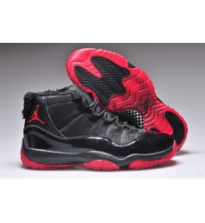 Air Jordan 11 Shoes 2013 Mens Woolen Blanket Black Red