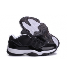 Air Jordan 11 Shoes 2014 Mens Low Graved Version Black White