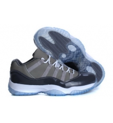 Air Jordan 11 Shoes 2014 Mens Low Graved Version Grey Black