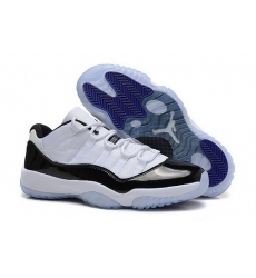 Air Jordan 11 Shoes 2014 Mens Low White Black Blue
