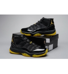 Air Jordan 11 Shoes 2014 Mens Microfiber Leather Black Gold