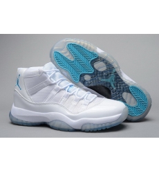 Air Jordan 11 Shoes 2014 Mens Microfiber Leather White Blue