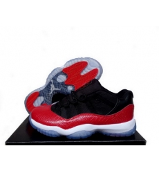 Air Jordan 11 Shoes 2014 Mens Snakeskin Black Red