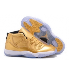 Air Jordan 11 Shoes 2015 Mens Gold White