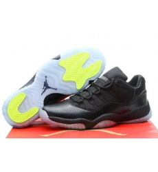 Air Jordan 11 Shoes 2015 Mens Low Black Green