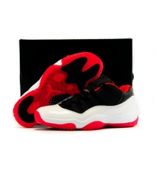 Air Jordan 11 Shoes 2015 Mens Low White Black Red