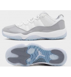 Air Jordan 11 White Grey Low Cut Shoes