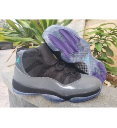 Men Air Jordan 11 Retro Men Shoes Black Gray Purple