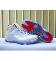 Men Air Jordan 11 Shoes White Blue Red