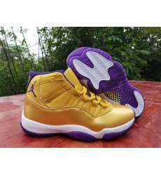 Nike Air Jordan 11 Retro Kobe Lakers Yellow Purple Men Shoes