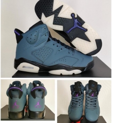 Air Jordan 6 GS Purple Ocean Men Shoes