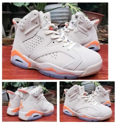 Air Jordan 6 Retro Grey Orange Men 2020 Shoes
