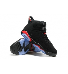 Air Jordan 6 Retro Men Shoes Black Red Line