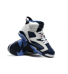 Air Jordan 6 Retro Men Shoes New Blue White