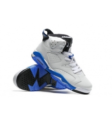 Air Jordan 6 Retro Men Shoes White Blue