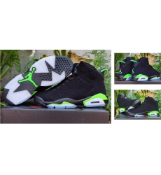 Air Jordan 6 Retro Shoes Black Light Green