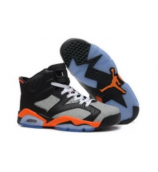 Air Jordan 6 Shoes 2015 Mens Black Grey Orange