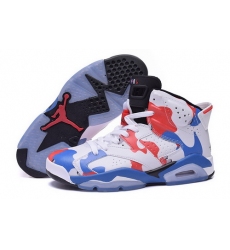 Air Jordan 6 Shoes 2015 Mens Camouflage White Blue Red