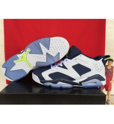 Air Jordan 6 Shoes 2015 Mens Low White Navy Blue