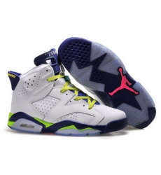 Air Jordan 6 Shoes 2015 Mens White Purple Green