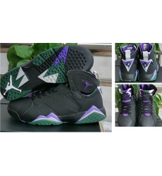 Air Jordan 7 Retro Men Shoes Black Purple Green