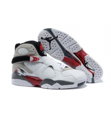 Air Jordan 8 Men Shoes White Gray Red