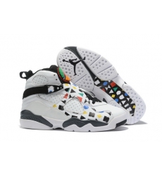 Air Jordan 8 Retro New White Grey Colorful 2019 Men Shoes