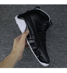 Air Jordan 9 Baseball Glove All Black Leather Men Shoes