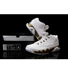 Air Jordan 9 Classic Low Men Shoes Black White Gold