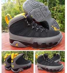 Air Jordan 9 Retro Black Yellow Men Basketball Shoes