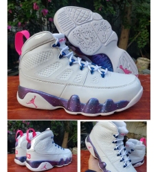 Air Jordan 9 Retro Whie Purple Galaxy Men Shoes