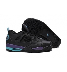 Air Jordan 4 Men Shoes Black Purple