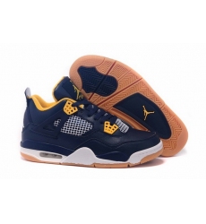 Air Jordan 4 Men Shoes Navy Yellow
