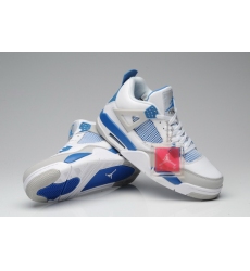 Air Jordan 4 Men Shoes White Blue