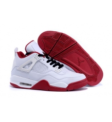 Air Jordan 4 Men Shoes White Red II