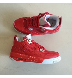 Air Jordan 4 Retro All Red White Point Men Shoes