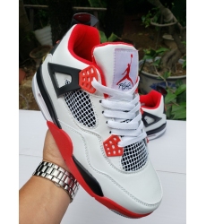 Air Jordan 4 Retro Men Shoes Classic White black red
