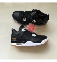 Air Jordan 4 Retro Real Black Men Shoes