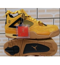 Men Air Jordan 4 Retro Men Shoes Wheat Yellow