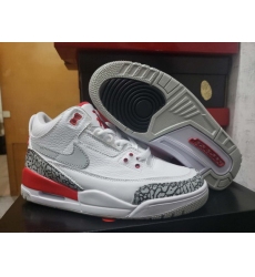 Men Air Jordan 4 Retro Men Shoes White Gray Red