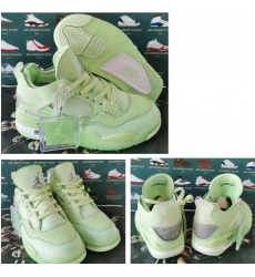 Men Air Jordan 4 Retro X off White Green Shoes