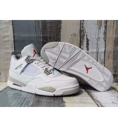 Men Jordan 4 Retro Orio White Silver Grey Shoes