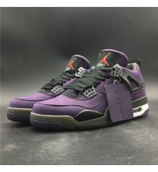 Nike Air Jordan 4 Purple Joint Limited Edition Men Shoes