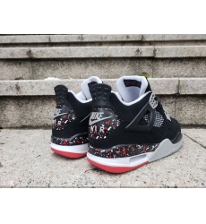 Nike Air Jordan 4 Retro 2020 New Black Flower Men Shoes