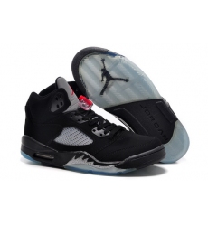 Air Jordan 5 Men Shoes Black Gray Red