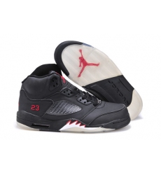 Air Jordan 5 Men Shoes Black Red