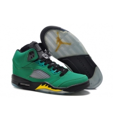 Air Jordan 5 Men Shoes Green Black